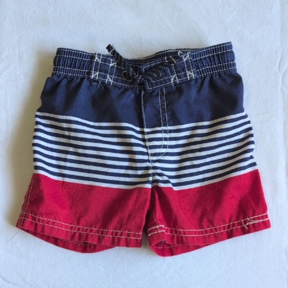 carter's striped colorblock swim trunks 18 months baby boy